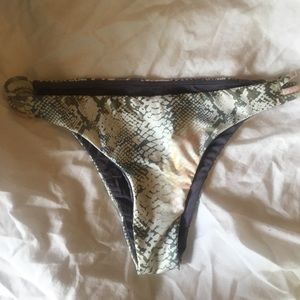 Sexy cheeky snakeskin bottoms